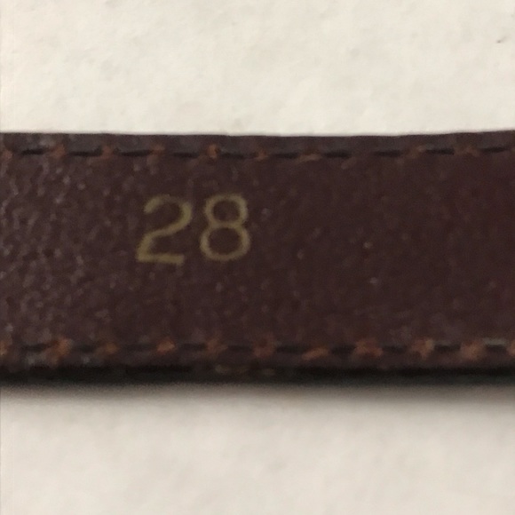 ETIENNE AIGNER Belt Logo Gold Hardware Brown Sz 28 - Picture 4 of 14
